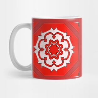 Bright Red Kaleidoscope Pattern (Seamless) 7 Mug